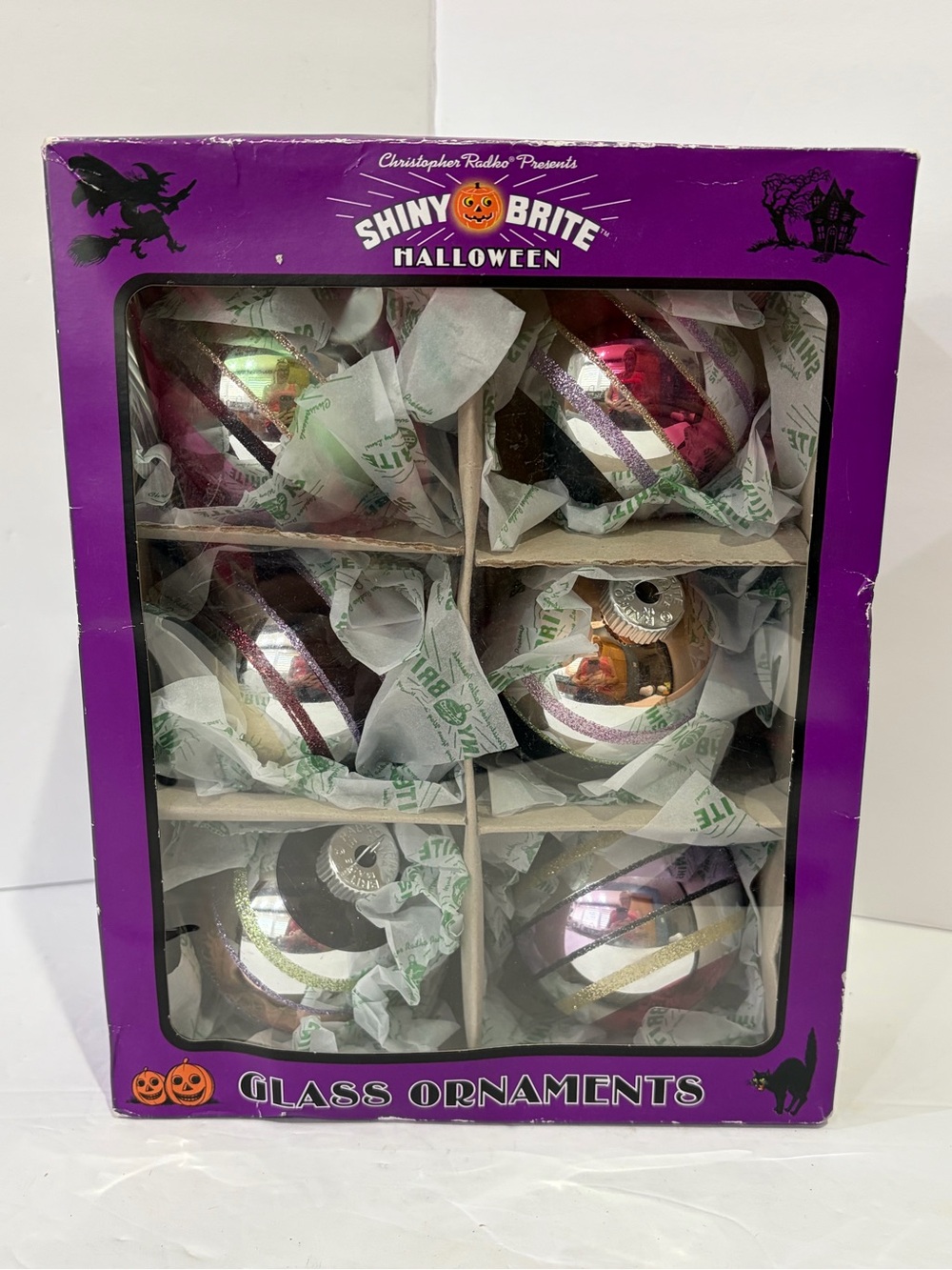 Christopher Radko Shiny Brite Halloween Glass Ornaments
